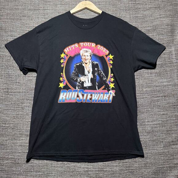 Rod Stewart Other - Rod Stewart Shirt Men's XL Black Short Sleeve Hits Tour 2023
